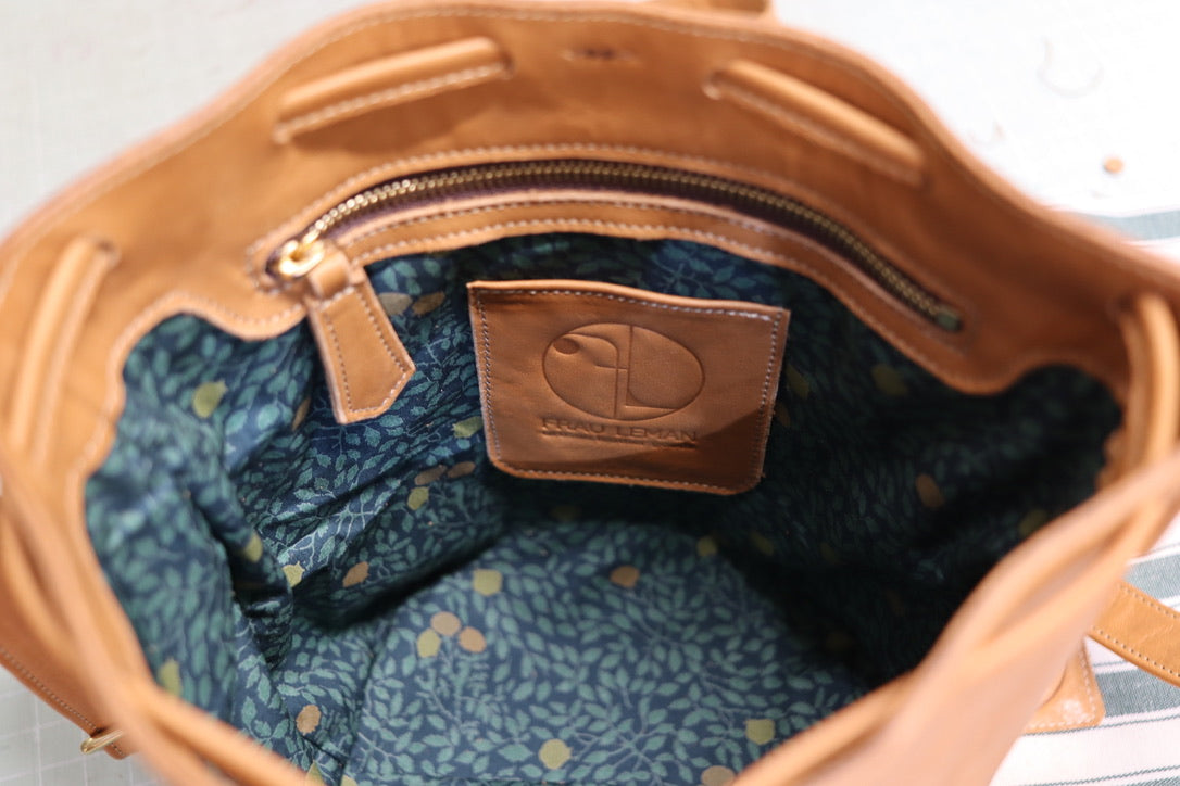 Borsa A Secchiello Mini Caramello