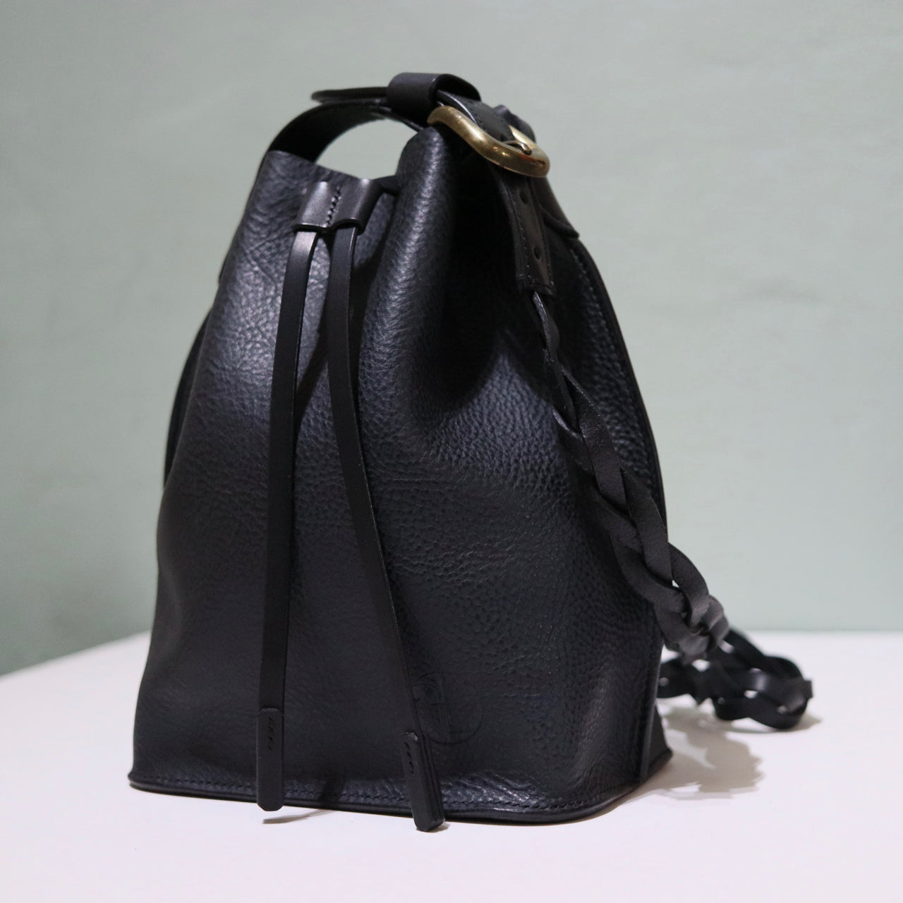 Bucket Bag Mini Black Braid