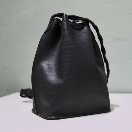 Bucket Bag Mini Black Braid